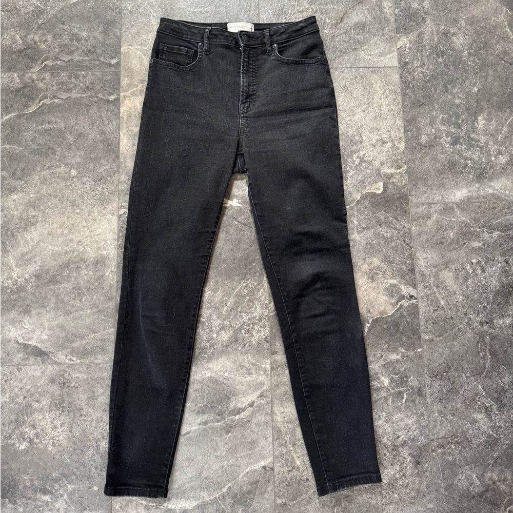 Everlane The Curvy High-Rise Skinny Jean Black Jeans Size 28